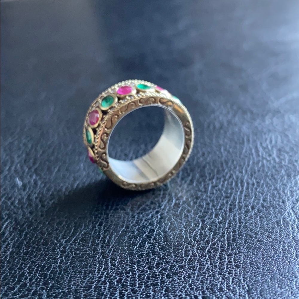 Fantastic Multi-Color Ruby & Emerald Gemstone Ste… - image 6